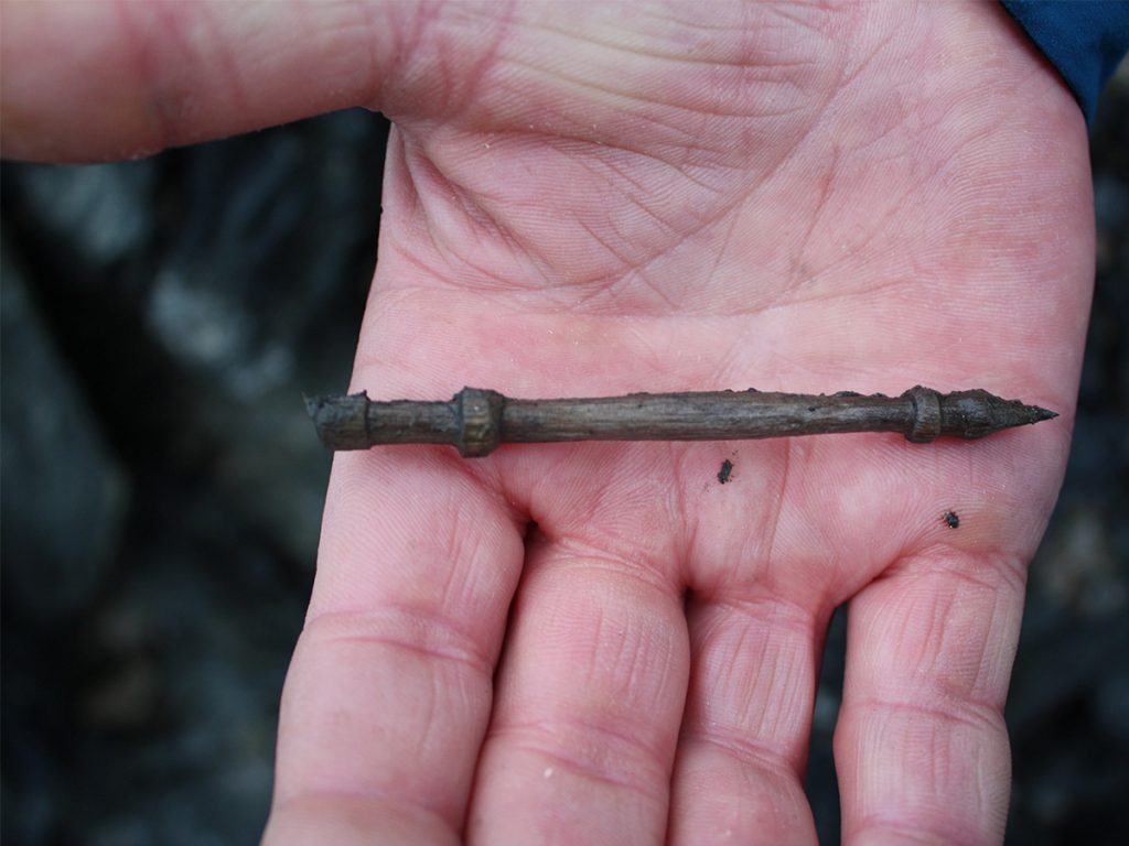  Possible stylus made of birchwood. It was found in the Lendbreen pass area and radiocarbon-dated to about A.D. 1100. Credit: Espen Finstad/Secretsoftheice.com