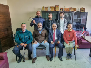 Members of the administrative body of the LCMF with Mr Mohamed Oueidat